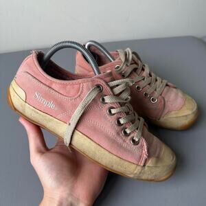 Vintage thrashed faded pink simple shoes